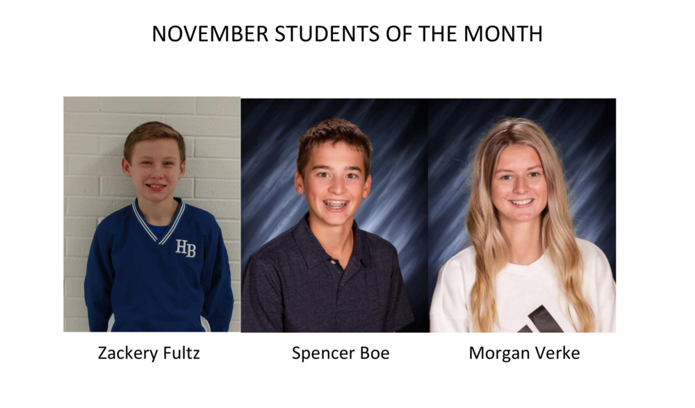 November Students of the Month