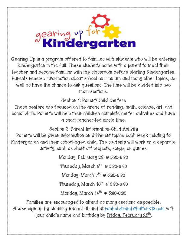 Gearing Up For Kidergarten | Hatton Eielson School